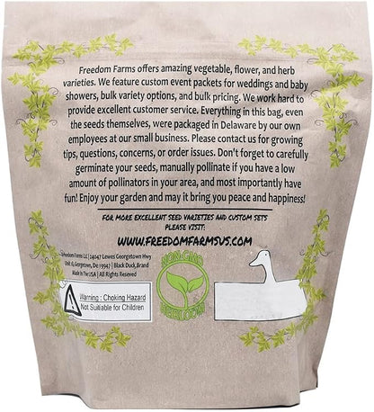 Set of 43 Assorted Vegetable & Herb Seed Packets - Over 10,000 Seeds! - Includes Mylar Storage Bag - Deluxe Garden Heirloom Seeds - 100% Non-GMO