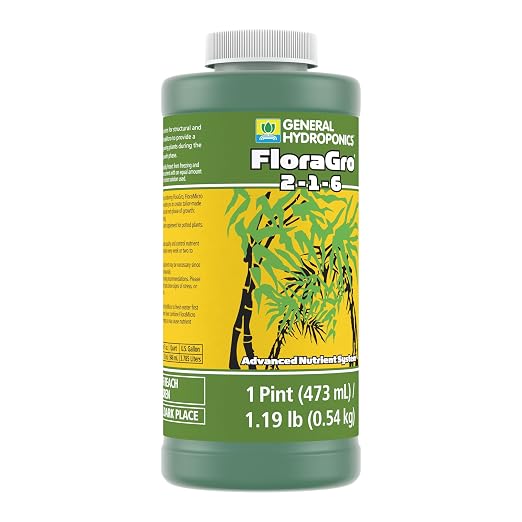 General Hydroponics FloraGro 2-1-6 Plant Food, Part of FloraSeries Advanced Nutrient System for Plants, 16 oz.