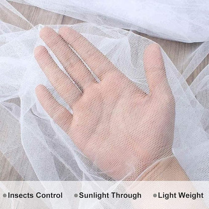 Mosquito Net Cloth Fabric, DIY Insect Pest Barrier Mesh Nets for Porch/Outdoor/Bed/Wedding, White 60x120in, 2PACK