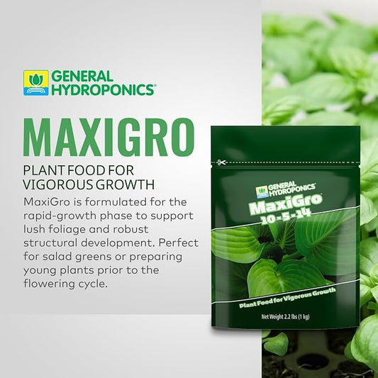 General Hydroponics MaxiGro Plant Food for Vigorous Growth, 2.2 lbs.