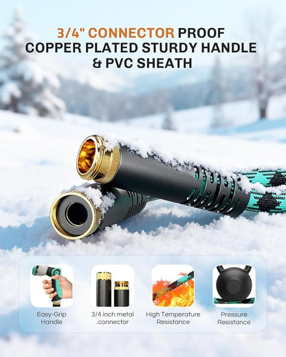 WELLUCK 25 FT Garden Hose - Ultra-Strong 3750D, Flexible Water Hose, Lightweight Non-Expanding hose with 10 Function Sprayer, Leak proof, Pressure Resistant for Yard, Outdoor