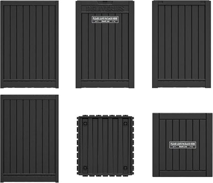 LHBGO Package Delivery Box for Outside, 48 Gallon Storage with Lockable Secure, Large Double Wall Resin Outdoor Package Delivery Waterproof Deck