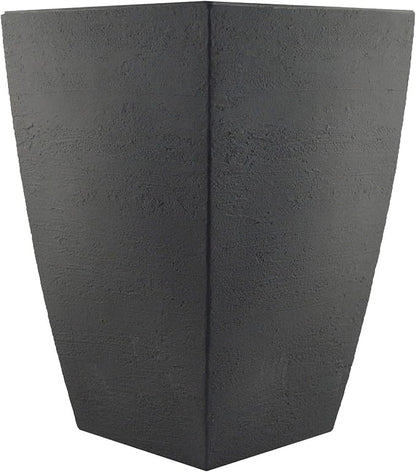 Tusco Products MSQT19SL Modern Square Garden Planter, 19-Inch, Slate