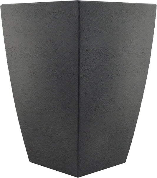 Tusco Products MSQT19SL Modern Square Garden Planter, 19-Inch, Slate