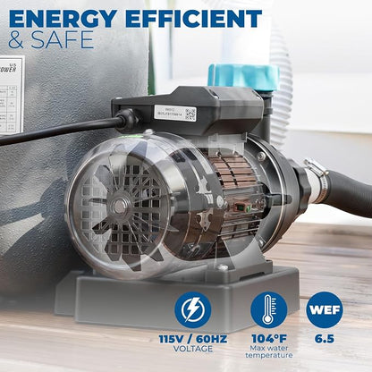 XtremepowerUS 10" Sand Filter Pump System for Above Ground Swimming Pool Multi-Port Valve Swimming Pool Filter With Timer System & Filter Ball Set
