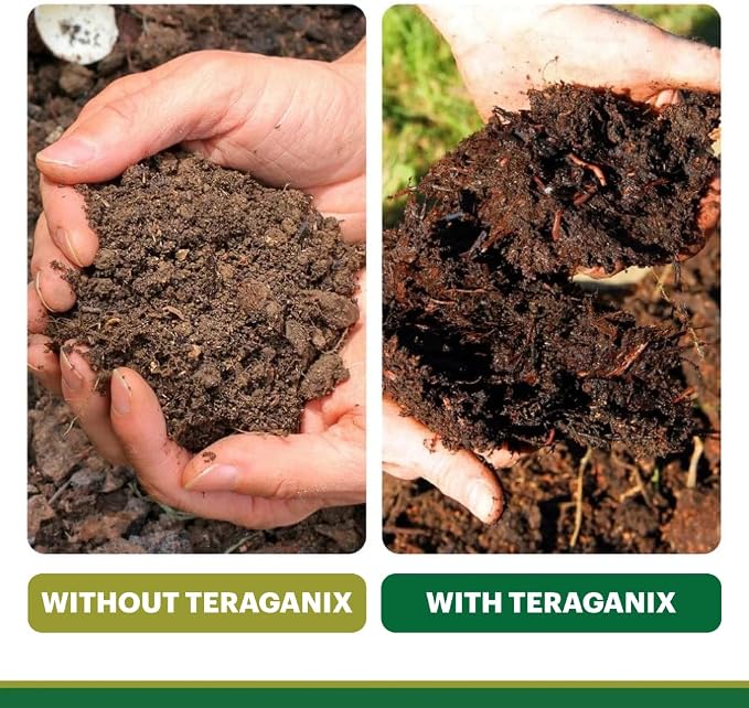 TeraGanix Compost Accelerator (1 Bottle = 22 Gallons), Reduce Odors, Liquid Compost Starter Concentrate, Reduce Composting Time, USDA Organic, 1 Quart (32 fl oz)