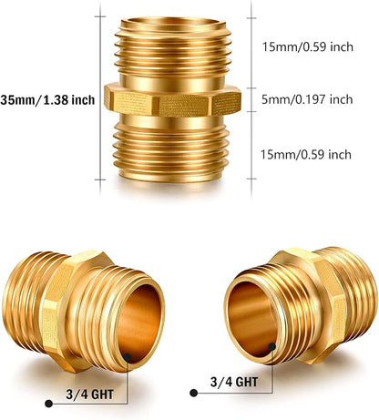 SIGURANTA Garden Hose Connector Adapter, 3/4" GHT Double famale Double male Connectors,Male to Male, Female to Female,(5+5 Pack)