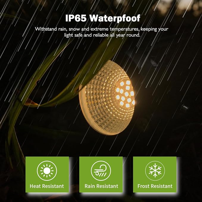 Low Voltage Landscape Lights, 10W 12/24V 2700K Warm White Landscape Lighting, IP65 Waterproof Outdoor LED Spotlight for Garden Yard Tree, 2 Pack with Connectors