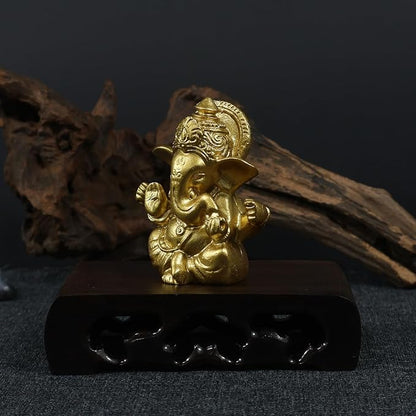 Lord Ganesha Buddha Statue - Elephant God Sculptures Ganesh Figurines | Man-Made Stone Home Garden Buddha Decoration Statues