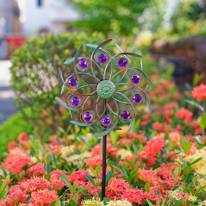 Viveta Outdoor Wind Spinners, Wind Sculpture, Windmill for Yard and Garden | Metal,Double-Sided,for Yard and Garden