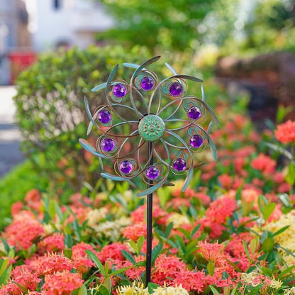 Viveta Outdoor Wind Spinners, Wind Sculpture, Windmill for Yard and Garden | Metal,Double-Sided,for Yard and Garden