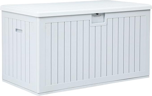 YITAHOME 180 Gallon Double-Wall Deck Box with Side Handles | Outdoor Large Storage for Patio Furniture Cushions, Garden Pool Accessories, Water Resistant & Lockable