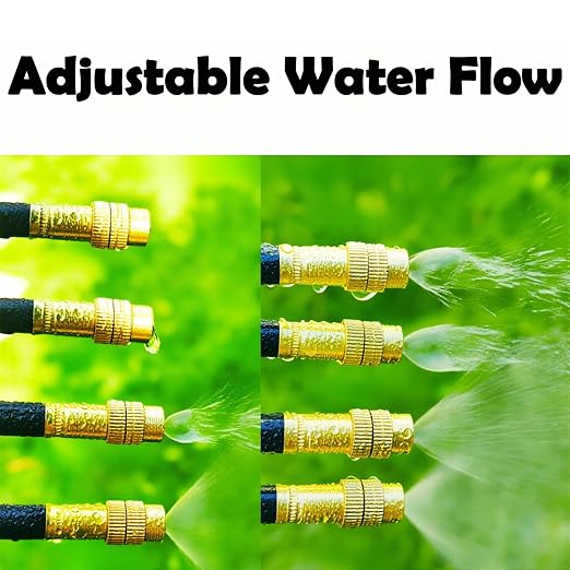 50ft Drip Irrigation System with 18pcs 360° Adjustable Misting Sprinkler Kit, Garden Watering System for Raised Bed, Greenhouse, Patio, Yard