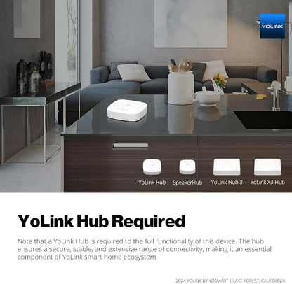 NSF Certified YoLink FlowSmart All-in-One Smart Water Meter & Auto Shutoff for 1.25" Pipes, LoRa Long-Range, Real-Time Leak Detection, 10-Year Battery, 80+ Device Ecosystem, Hub Required