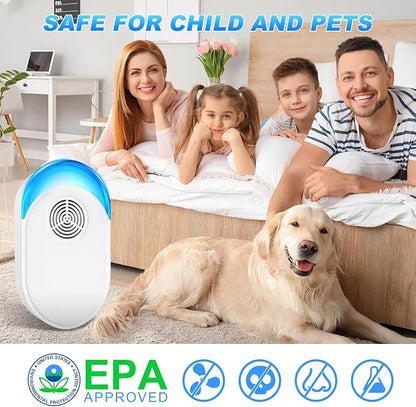 2026 Upgraded Version Ultrasonic Repeller 6 Packs, Indoor Ultrasonic Repellent Insect Defense for Bugs for Roach, Bugs,Pest,Rodent, Mouse, Ant, Mosquito, Mice, Spider, Electronic Plug in Pest Control