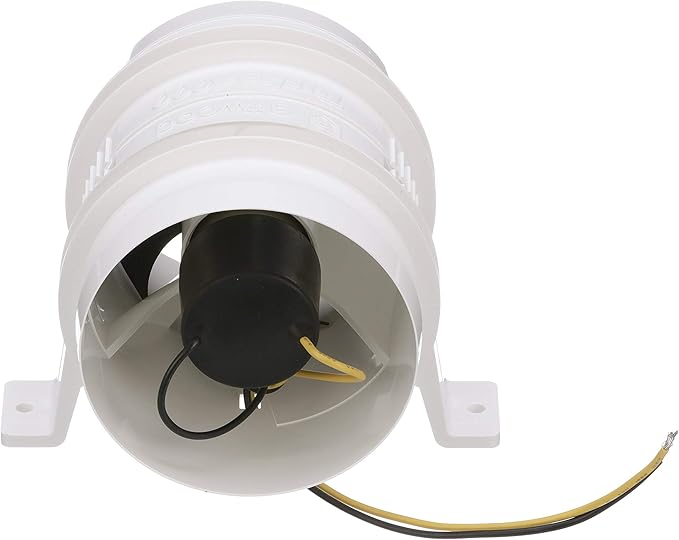 Attwood Turbo 4000 In-Line Bilge Blower 4 Inch 12V | High-output airflow supports efficient bilge ventilation and safety