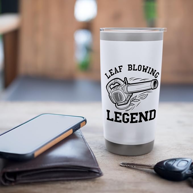Leaf Blower Legend Landscaping Funny Lawn Care For Men Yard Stainless Steel Insulated Tumbler