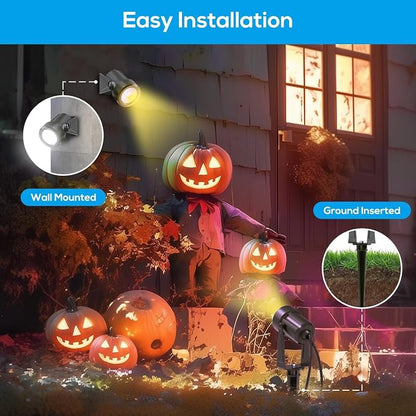 ZYAN Landscape Spotlights, Dimmable, Timer, Auto On Off, Low Voltage, Plug and Play, IP65 Waterproof, 2700K Warm White, for Garden Yard Pathway (6 Pack)