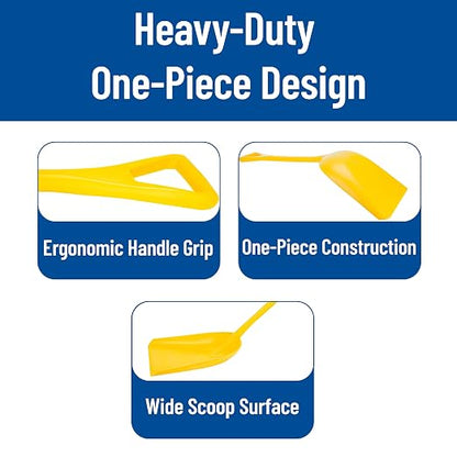 SPARTA Polypropylene Sanitary Shovel, One-Piece Food Handling Scoop, Commercial Kitchen and Bulk Ingredient Transfer Tool, 13.75" x 16.5" Scoop, Yellow (Pack of 3)