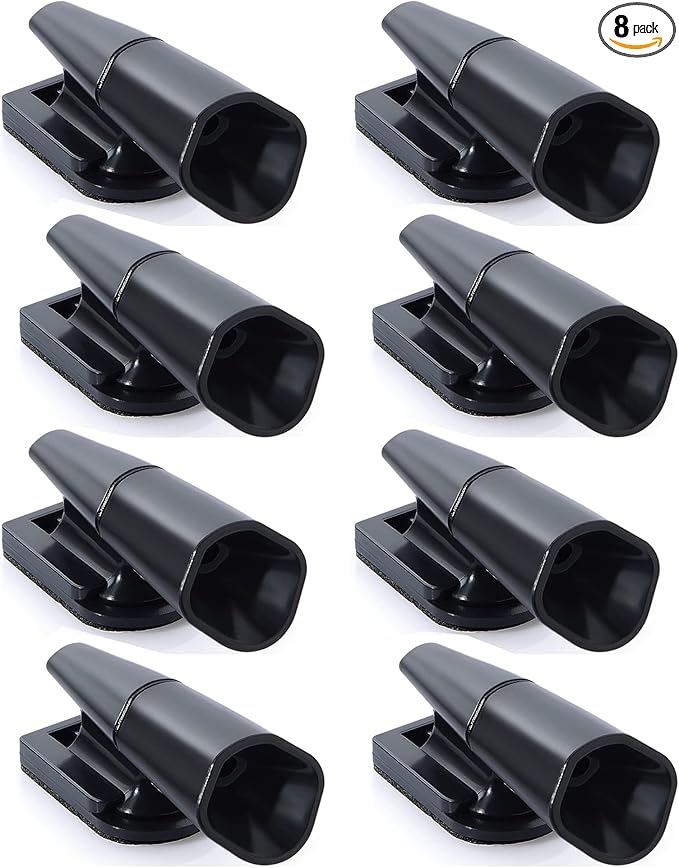 8Pcs Deer Whistles for Vehicles Wind Activated Black