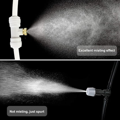 Mister System for Outside Patio, White Misting Kit for Backyard, 65Ft (20M). Outdoor Cooling Mist for Outside Garden, Deck, Umbrella, Canopy, Pool, Porch,Greenhouse, Trampoline Sprinkler, Kids, Park