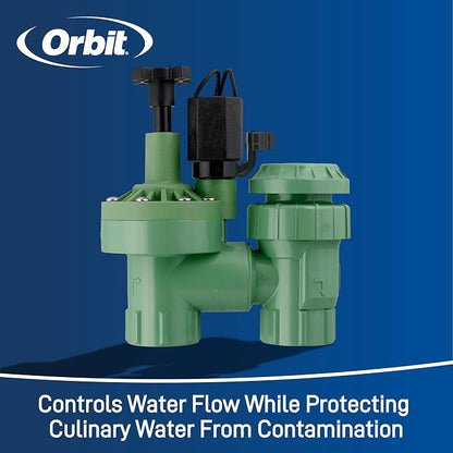 Orbit 57604 1-Inch FPT 100 Series Automatic Anti-Siphon Valve with Flow Control and 3/4-Inch Reducer