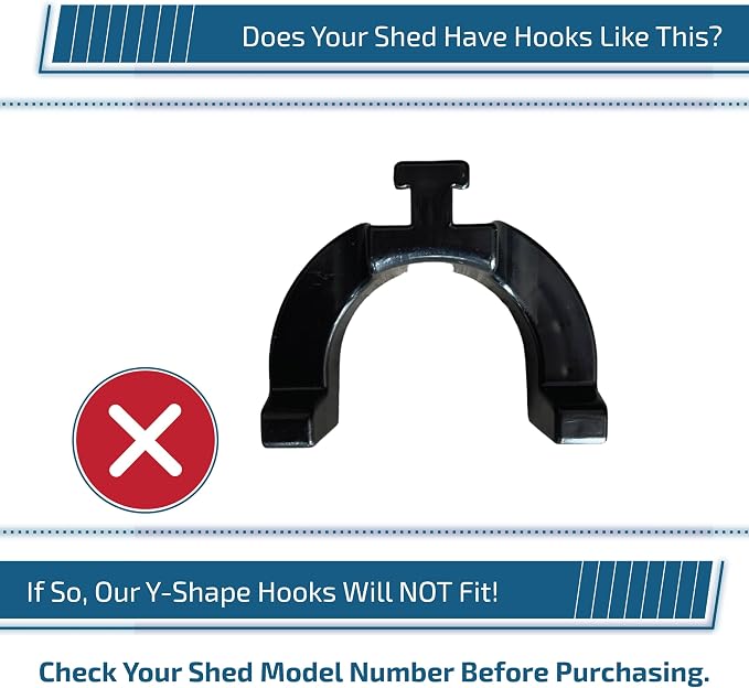 Pop's Parts Plus Tool Hook for Lifetime Shed Original Lifetime Shed Accessories Hook on Amazon, Check Description for Compatible Models! (Does NOT Work on Horizontal Siding Sheds) (Pack of 5)