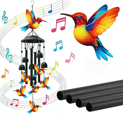 Wind Chimes for Outside Hummingbird Gifts Metal Yard Art Garden Decor Windchimes Outdoor Hummingbird Gift for Mom/Grandma-1PCS