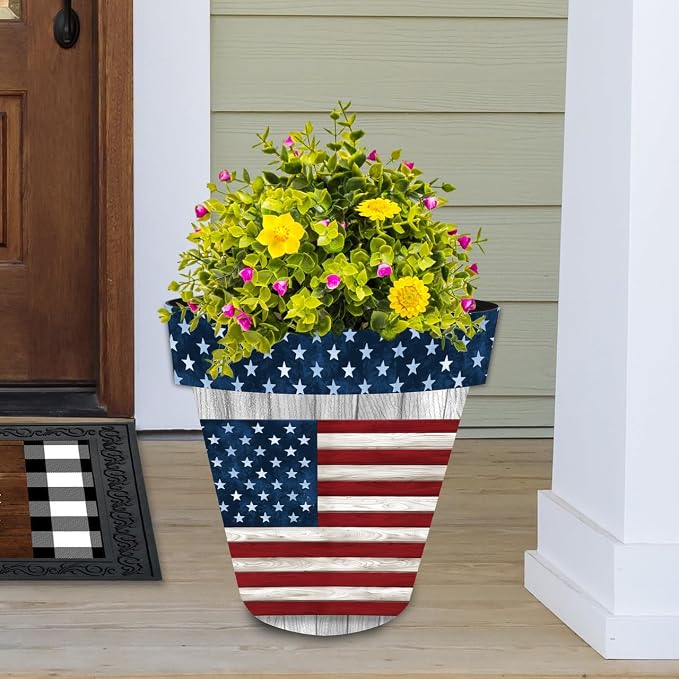 Briarwood Lane Wooden American Flag Large Planter