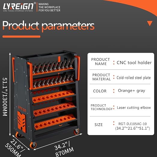 CAT/BT40 Large Capacity CNC Tool Storage Cabinet, CNC Tool Holder Vertical Drawer Cabinet for Warehouse Workshop Factory Garage Machining Centers