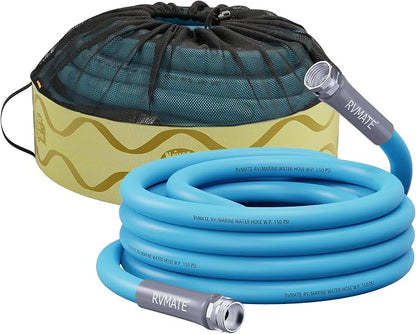 RVMATE RV Water Hose 25FT, 5/8” Inner Diameter Drinking Water Hose Lead-free, No Leaking Garden Hose For RV/Trailer/Camping, RV Accessories