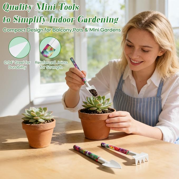 Gardening Gifts for Women, Gardening Tools for Mom Grandma Wife, 10 Pcs Garden Supplies mit Protable Case, Ergonomic Handle Trowel Rake Weeder Pruner Shears Sprayer Present Purple