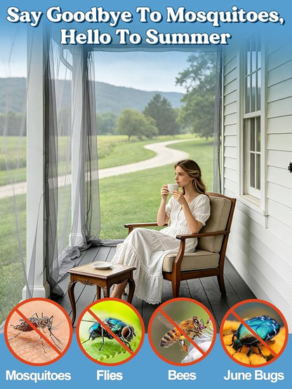 ANPHSIN 65x10ft Ultra fine Mosquito Net for Patio - Mesh Netting Screen for Outdoor Garden Porch Balcony, Protects Skin & Plants from Bugs, Birds, Gray
