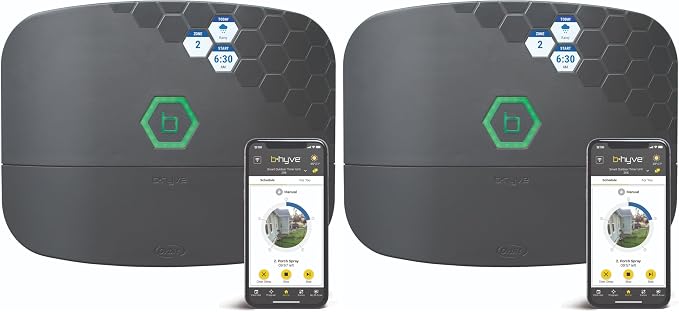 Orbit B-hyve XR Smart Sprinkler Timer - 16-Zone - WiFi-Enabled Indoor/Outdoor Irrigation Controller - App Control - Weatherproof Watering System - Multi Zone - Custom Programs - 57995 (Pack of 2)