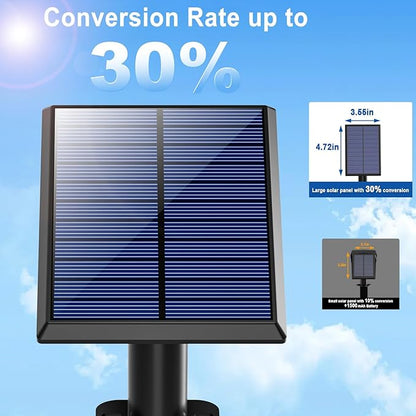 WELALO Solar Spot Lights Outdoor Waterproof IP65, 10 Pack 4 Lighting Modes Solar Powered Landscape Flood Flag Spotlights with Auto On/Off,Solar Garden Yard Pathway Wall Uplights for Outside,Cool White
