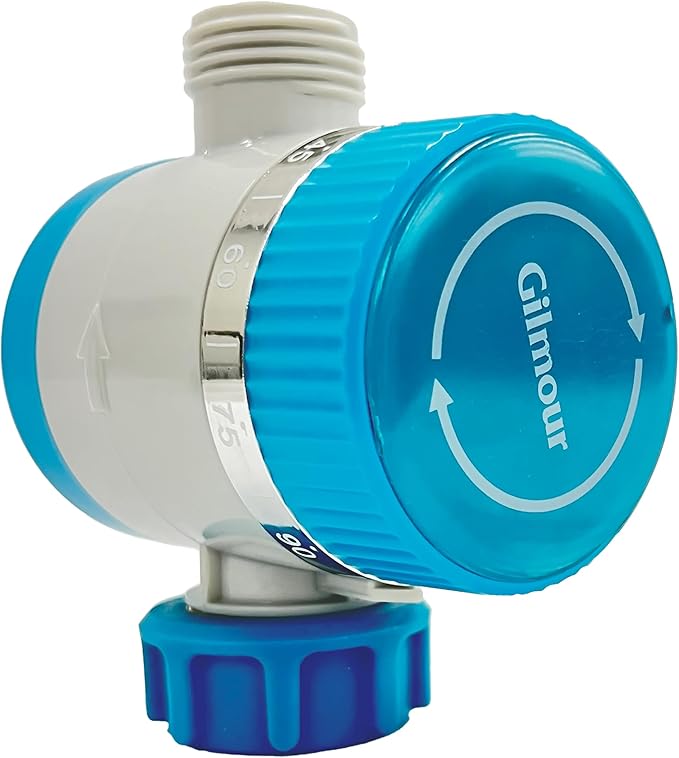 Gilmour Single Outlet Mechanical Water Timer for Garden Hose, Irrigation Timer for Sprinklers and Drip Lines, Blue