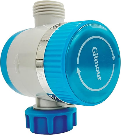 Gilmour Single Outlet Mechanical Water Timer for Garden Hose, Irrigation Timer for Sprinklers and Drip Lines, Blue