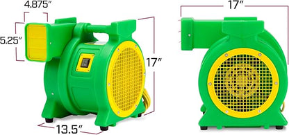 B-Air Kodiak 1 HP Air Blower | Powerful Bounce House Blower Fan for Large Inflatable Bounce House, Bouncy Castle and Slides