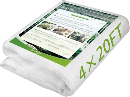 Garden Netting & Plant Netting, 4'x20' Fine Mesh Plant Protection Barrier, Garden Net Covers for Raised Beds, Mesh Fencing & Tree Net Bags, Protect Vegetables, Fruits, Plants & Flowers