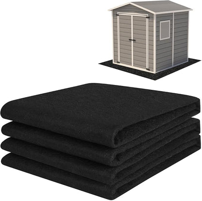 6x8.2FT Outdoor Storage Shed Floor Mat,Waterproof Washable Garden Flooring Pad with Non Slip Backing for Dust, Oil, Protection, Storage Shed Not Included(Black)