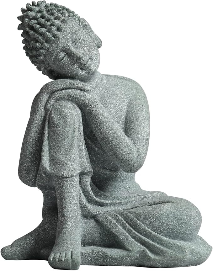Little Buddha Statue for Home - Handmade Stone Meditation Sitting Buddha Figurine, Buddah, Buda, Budda, Baby Buddha Statue Indoor/Outdoor, Buddha Decor & Gifts, Buddhas, Buddha Sculpture