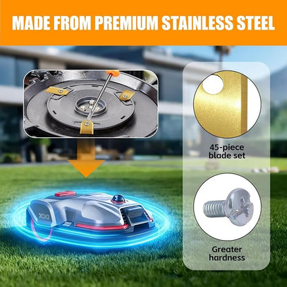 Robot Mower Golden Replacements Stainless Steel with1 Pack Screw Accessories for Lawn Mowing Robots McCulloch Robotic Lawnmowers Husqvarna（10 * 18 * 35mm） (45PCS)