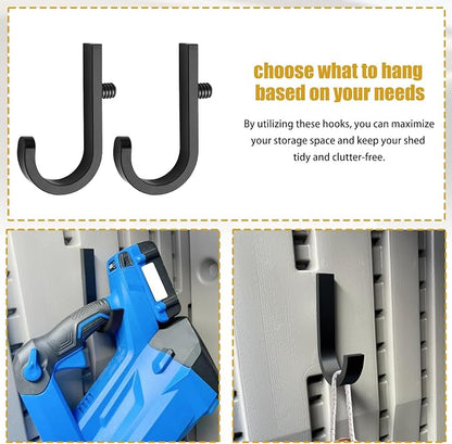 Storage Shed Hooks for Suncast/Craftsmen Resin Storage Shed 4 Pcs J-Hook