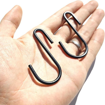 CYG&CL 12PCS Metal Shed Hooks for Hanging, Outdoor Storage Shed Accessories Interior, Utility Peg Board Tool Hangers, Heavy Duty J-Hook for Garden Garage Pegboard