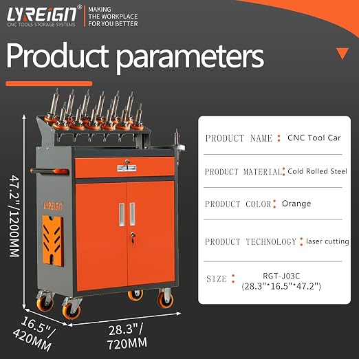 CAT/BT40 Large Capacity CNC Tool Storage Cabinet, CNC Tool Holder Vertical Drawer Cabinet for Warehouse Workshop Factory Garage Machining Centers