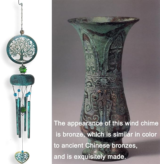 Wind Chimes, Tree of Life Deep Tone Wind Chimes for Outside, Memorial Gift for Mom/Grandma/Women, Windchimes Outdoor Clearance, Mother Garden/Patio/Yard Decor