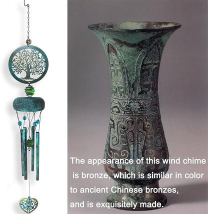 Wind Chimes, Tree of Life Deep Tone Wind Chimes for Outside, Memorial Gift for Mom/Grandma/Women, Windchimes Outdoor Clearance, Mother Garden/Patio/Yard Decor
