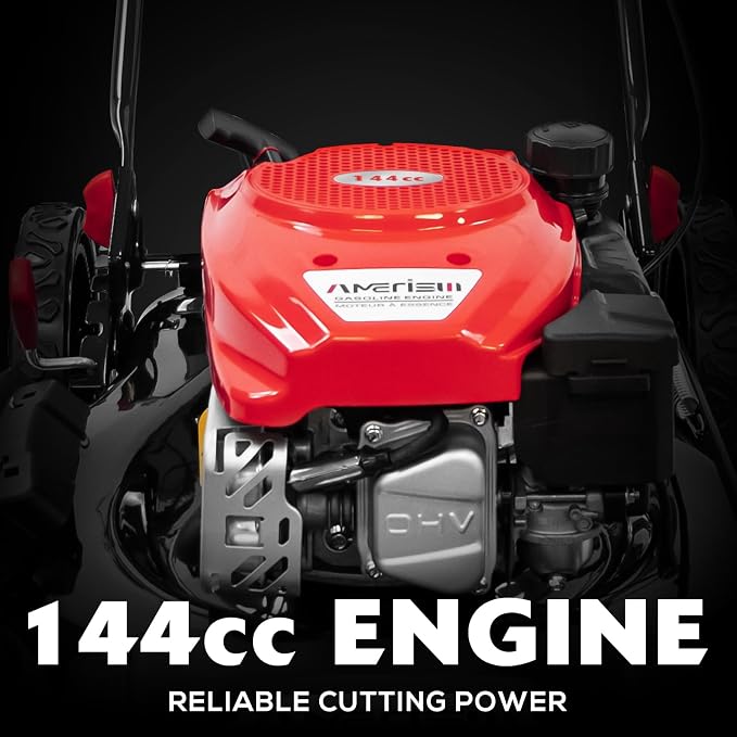 AMERISUN Gas Lawn Mower, 21" with 144cc 4-Cycle OHV Engine 2-in-1 Walk-Behind Gas Push Lawn Mower (AV8621C1)