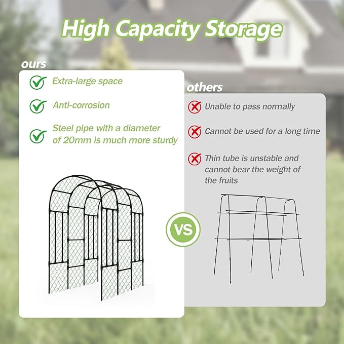 Trellis for Climbing Plants Outdoor - Cucumber Trellis for Raised Bed, Size:71 * 47 * 79 inch, Garden Trellis for Climbing Plants, Cucumber, Vegetable, Tomato, Flowers