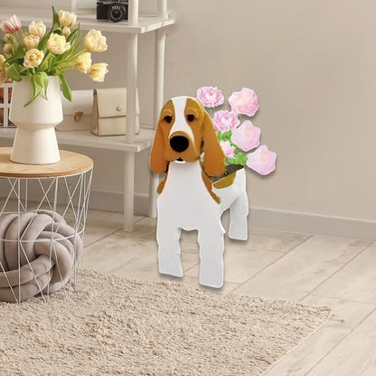 Cocker Spaniel Dog Planter Pots, 9.45 x 9.17 x 13.39 Inches | Dog Flower Pot, Cute Animal Shaped Plant Pot, Gifts for Women & Pet Lovers, Indoor Outdoor Garden Home Office Decor